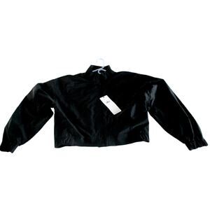 ALO Yola  Club House Black Zip Front Lightweight Jacket NWT Size Large